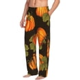 thumbnail image 2 of Daiia Orange Pumpkin Men's Sleep Pant with Pockets and Drawstring,Pajama Pants-X-Large, 2 of 9
