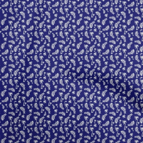 oneOone Cotton Flex Indigo Blue Fabric Beach Dress Material Fabric Print Fabric By The Yard 40 Inch Wide