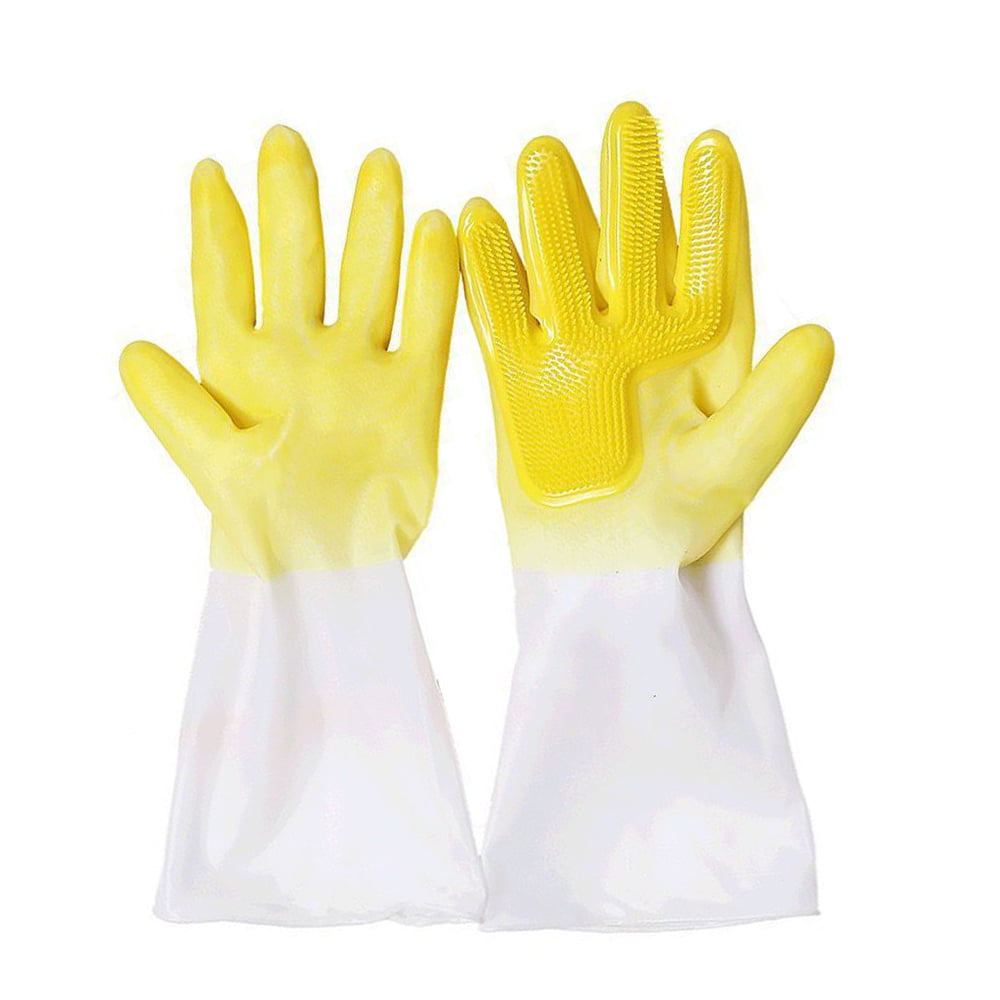 Janitorial Yellow  Rubber Gloves Hygiene Kitchen Marigold Small Hinch 
