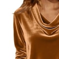 thumbnail image 7 of Ltctricy Velvet Tops for Women Long Sleeve Cowl Neck Velour T-Shirts Loose Tunic Tops Dressy Casual Tee Blouses, 7 of 7
