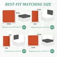 thumbnail image 5 of Snubbull Patio Furniture Cushions, Replacement Outdoor Cushions for 4-Seat Sectional Sofa,Waterproof & Zipped, Orange, 5 of 6
