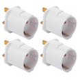 thumbnail image 2 of 4PCS EU to Conversion Plug Grounding 2 Pin to 3 Pin Adapter Converter with Fuse 250V 13A White, 2 of 5