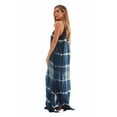 thumbnail image 2 of Riviera Sun Tie Dye Spaghetti Strap Maxi Dress (Navy Dress with White Horizontal Lines, Medium), 2 of 3