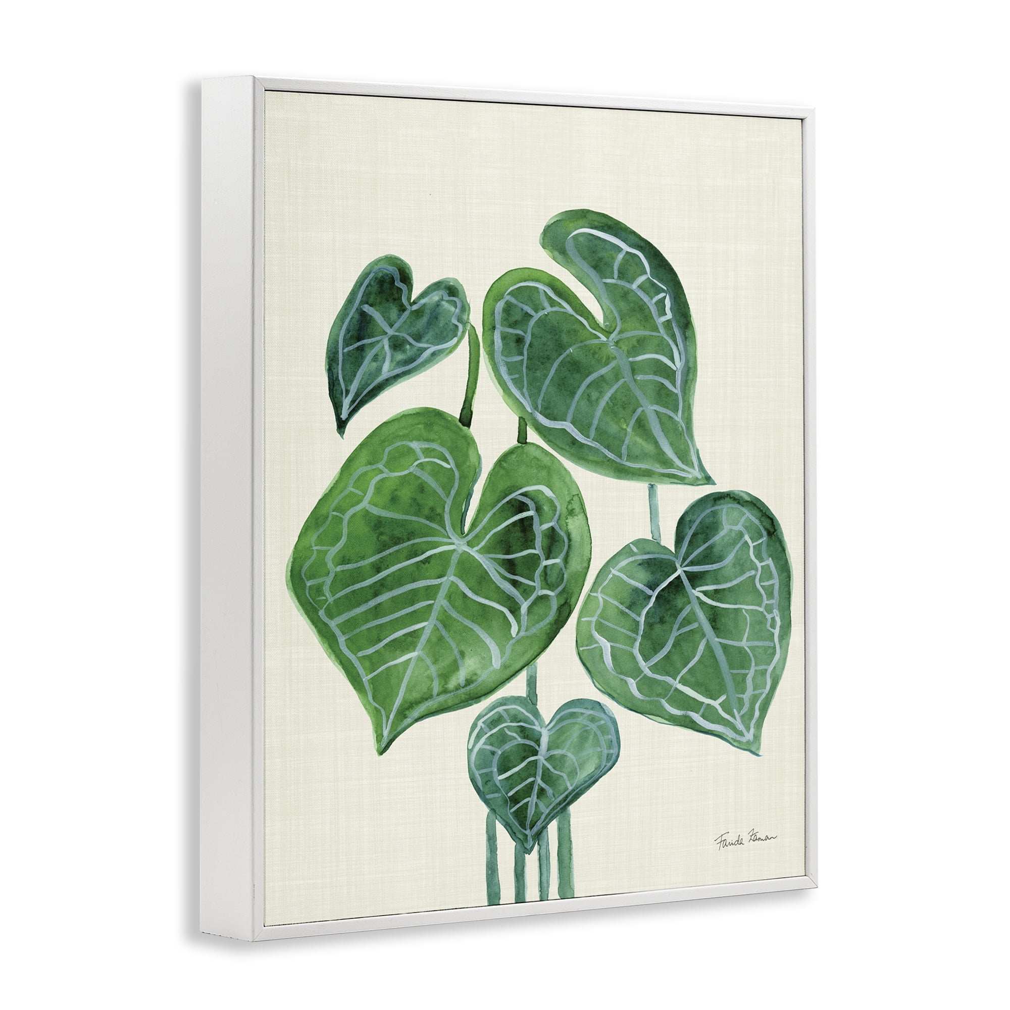 Stupell Industries Tropical Leaf Bundle Botanical & Floral Painting White Framed Art Print Wall Art, 11 x 14
