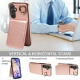 thumbnail image 6 of TECH CIRCLE For Galaxy A32 4G Wallet Case with Card Holder, Thin Slim PU Leather Finger Ring Kickstand Shockproof Protective Magnetic Women Men Phone Cover for Samsung Galaxy A32 4G 6.4" 2021,Rosegold, 6 of 8