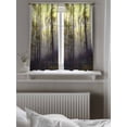 thumbnail image 5 of Yellow Forest Curtains 54 Inch Length, Sheer Curtains for Bedroom Living Room Window Vintage Foggy Woods Tree Rod Pocket Voile Drapes Kitchen Curtains Small Half Window 42"x54" 2 Panels, 5 of 7