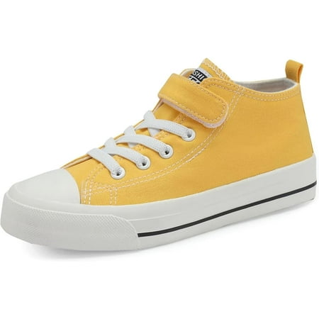 

Omagie Toddler Little Kid Sneakers Boys and Girls Canvas Shoes High Top Casual Lightweight Classic Adjustable Strap Sneakers