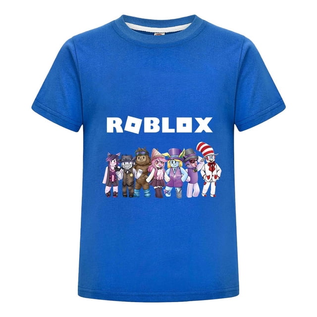 Camiseta de Roblox para Niños Ninas de 4 a 12 Años, Playera Infantil Gamer de Algodón con Gráfico, Ropa de Moda para Verano, Regalo para Cumpleaños y Navidad