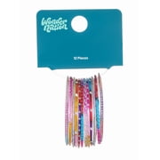 Wonder Nation Multicolored Bangle Bracelets, 12 Pieces, For Children Ages 4+