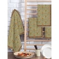 thumbnail image 2 of Boho Geometric Abstract Floral Kitchen Dish Towels for Drying Dishes Set of 2, Vintage Ethnic Flower Textured Waffle Weave Microfiber Hand Tea Bathroom Towels Quick Dry & Absorbent Towel 15.7x23.6, 2 of 7