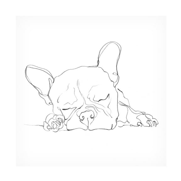 Ethan Harper 'French Bulldog Contour I' Canvas Art