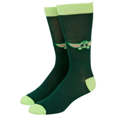 

The Mandalorian Grogu The Child Peeking Over Crew Socks