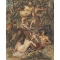 thumbnail image 2 of Robert Smirke 12x14 Black Ornate Wood Framed Double Matted Museum Art Print Titled: Scene of a Bacchanalia, 2 of 5
