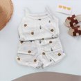 thumbnail image 2 of Paguaki Girls Toddler Baby Summer Clothes 3 6 12 18 Months 2T 3T 4T 5T Girls Outfits Sleeveless Tank Top and Shorts Set, 2 of 6