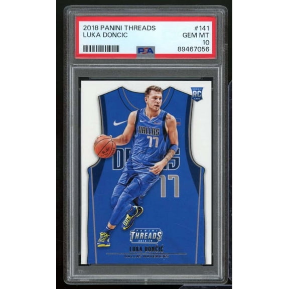 Luka Doncic Rookie Card 2018-19 Panini Threads #141 PSA 10