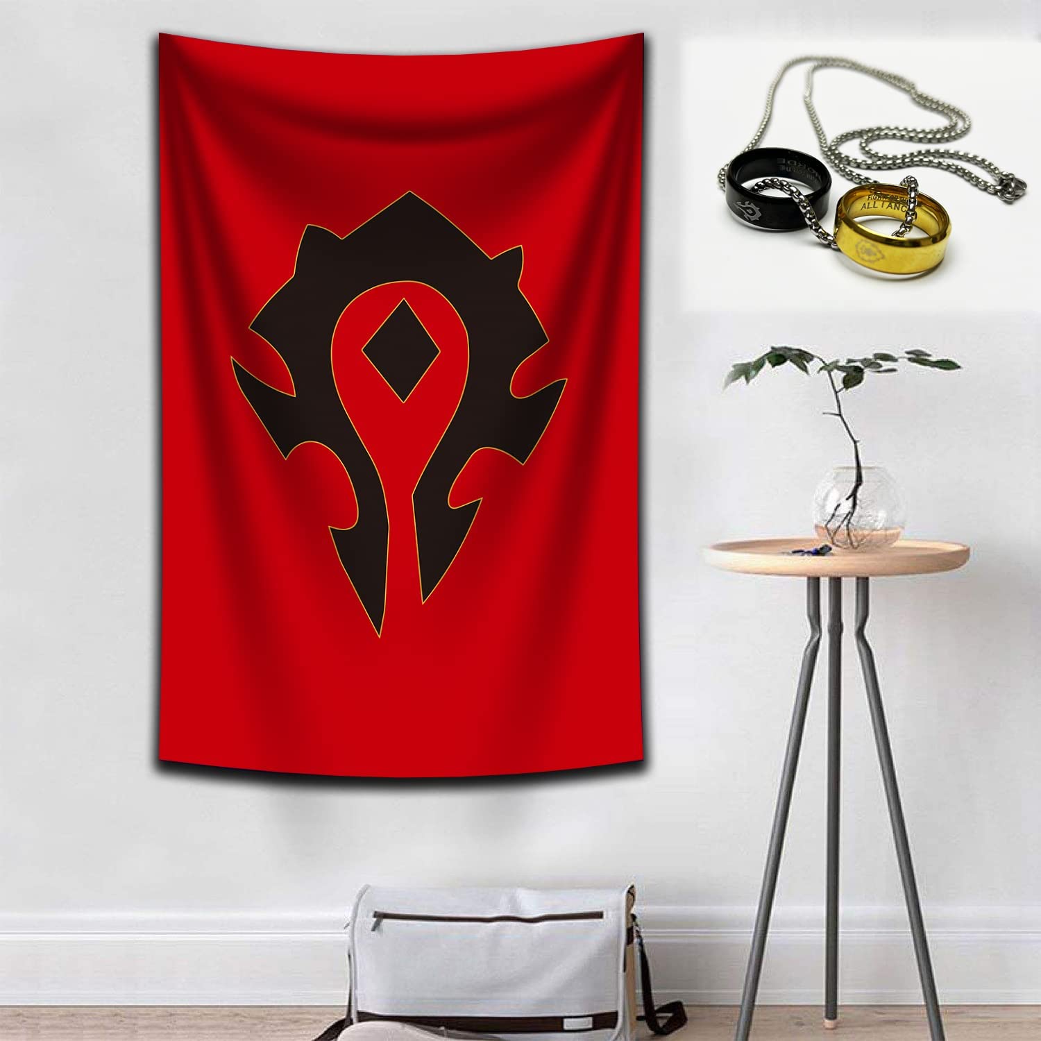 Nc World Of Warcraft Gifts Horde Tapestry Azeroth Map Alliance/Free 2  Rings/Banner Flags Game Wall Decor Home Fabric Painting 39X51 Inch -  Walmart.com