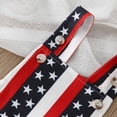 thumbnail image 5 of Splozh 4th Fourth of July Baby Girl Boy Outfit 12 18 24 Months 2T3T4T American Flag Print Overalls Shorts Pocket Suspender Romper Clothes,Blue,12-18 Months, 5 of 8