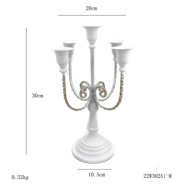 Candelabro dorado para bodas, San Valentín, decoración de mesa, vela de Navidad, portavelas de hierro