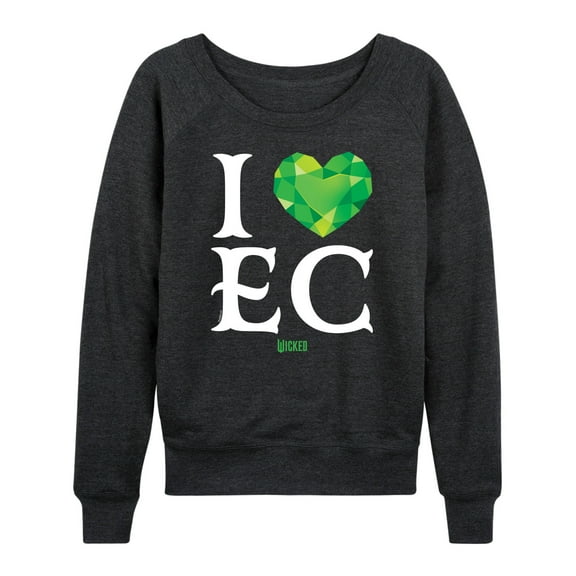 Wicked - I Heart Emerald City - Women's French Terry Pullover Sweatshirt