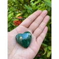 thumbnail image 4 of Malachite Gemstone Hearts, Polished Malachite Puffy Hearts, Malachite Palm Stone, Malachite Heart (5 Hearts）, 4 of 8