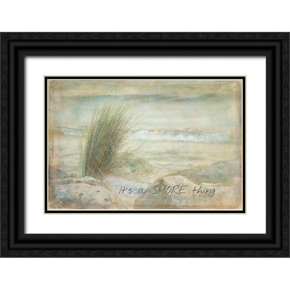 Murdock, Ramona 24x17 Black Ornate Wood Framed with Double Matting Museum Art Print Titled - Its a Shore Thing