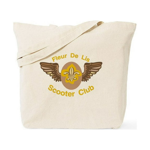 CafePress - Fleu De Lis Scooter Club Tote Bag - Unisex Canvas Tote Bag, Beige, 1-Piece