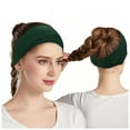 thumbnail image 2 of UJNDER Headbands for Women Elastic Hair Bands for Yoga Workout Running and Sports Non Sweat Hair Wrap Army Green, 2 of 3