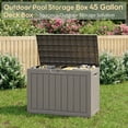 thumbnail image 3 of Bifanuo 45 Gallon Deck Box Lockable Resin Outdoor Storage Box Waterproof Outdoor Container for Patio Furniture Cushions, Pillow,Gray, 3 of 9