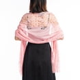 thumbnail image 4 of Gkeoshab Women's Lace Shawl Sheer Lightweight Evening Wrap for Dresses Elegant Hollow-Out Bridal Scarf Perfect for Parties Weddings Banquets Pink One Size, 4 of 4