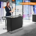 thumbnail image 2 of PurelyGoods 43" Portable Bar Table, 3-Tier Shelves, Mobile Bar Table for Events, Party, Camping, Picnic, Tradeshow, Indoor with Black Skirt(1, 43"), 2 of 16