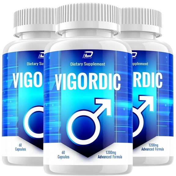 Vigordic for Men Capsules, Vegordic Vitamin Complex Pills, 3 Pack, 180 Capsules