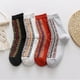 thumbnail image 4 of Calcetines de algodón para mujer, calcetines suaves para mujer por encima del tobillo, 5 pares de regalos para mujer, 4 of 5