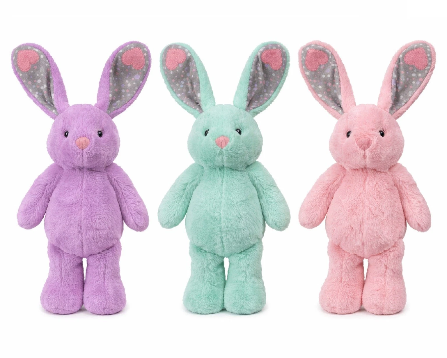 Plush Dog Toy Soothing Calming Lavender Infused 12 Inch Bunny With Heartbeat (Pink)
