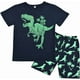 thumbnail image 1 of Conjunto de pijama para niño con estampado de dinosaurio, pijama de algodón de manga larga, camisetas y pantalones, ropa de dormir para niño, 1 of 5