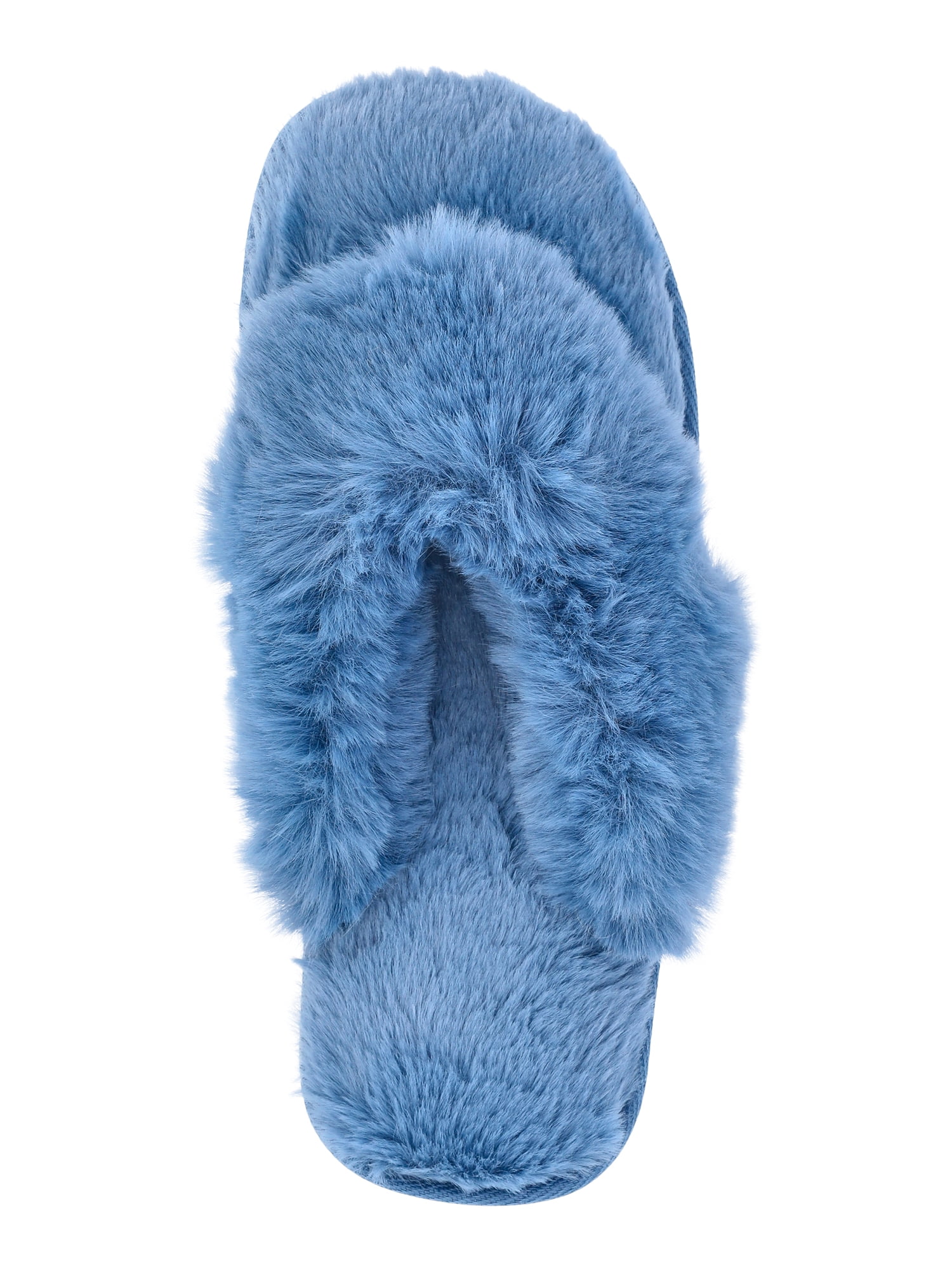 Joyspun Women's Faux Fur Thong Slippers
