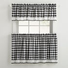 Black & White Gingham Checkered Plaid Kitchen Tier Curtain Valance ...