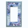 thumbnail image 5 of Metal Light Switch Plate Outlet Cover Blue Floral Leaf Letter Damask FLW061, 5 of 13