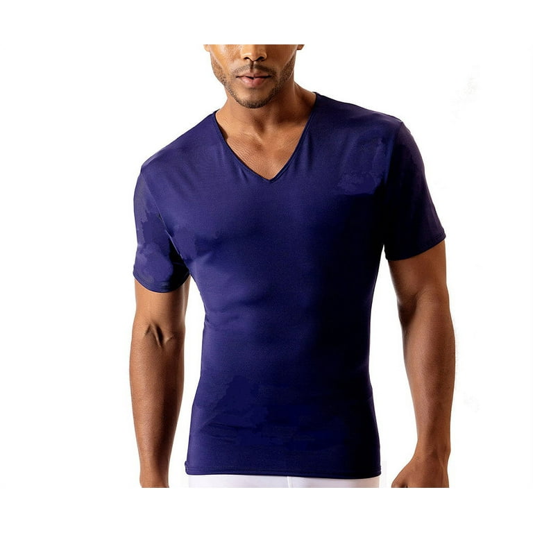 Men's Insta Slim VS0001 Slimming Compression V-Neck T-Shirt (Nude XL) 