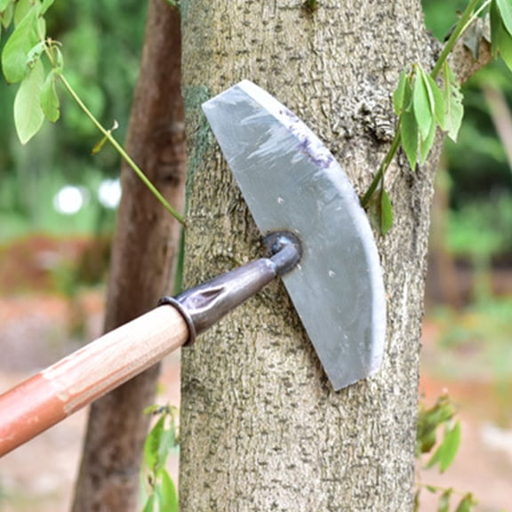 HOOWIFFY Garden Hoe for Weeding, Digging, Cultivating - Round Arc Hand Tool 7.07x9.24x1.38in