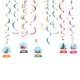 thumbnail image 3 of Xihbxyly Adornos Navideños Colgantes con Espirales, Diseño Festivo de Muñeco de Nieve y Copos de Nieve, Fácil de Instalar, Adornos de Aluminio de Primera Calidad, Decoración Navideña para Interiores, 3 of 7