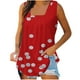 thumbnail image 2 of Puntoco Camiseta sin mangas estampada con cuello cuadrado para mujer Camiseta holgada, 2 of 5