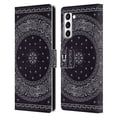 thumbnail image 1 of Head Case Designs Classic Paisley Bandana Round Black Leather Book Wallet Case Cover Compatible with Samsung Galaxy S21+ 5G, 1 of 6