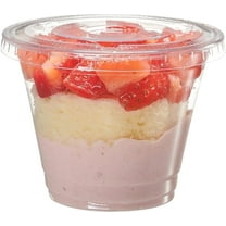 GUSTO 9 Oz Clear Plastic Cups Disposable Cups with Flat Lids, No Hole, 50-Pack