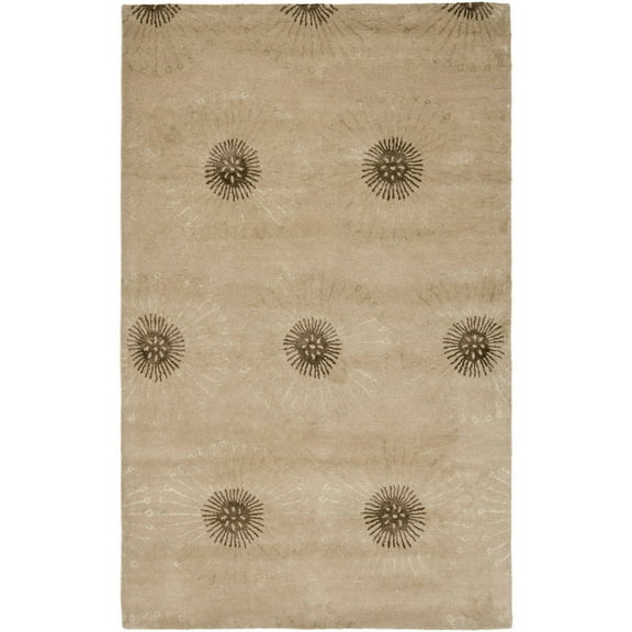 SAFAVIEH Soho Adeline Floral Wool Area Rug, Beige/Brown, 3'6" x 5'6"