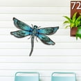 Liffy Large Outdoor Dragonfly Wall Art Rustic Metal Decor for Living