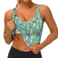 thumbnail image 3 of Pofeuu Mushrooms Print Sports Bra for Women Sexy Vest Yoga Running Gym Fitness Crop Bras Tops-XX-Large, 3 of 8