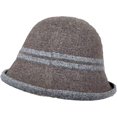thumbnail image 3 of CoCopeaunts Women's Bucket Hat Double Stripe Wool Fisherman Hat Fashion Versatile Outdoor Fashion Roll-up Brim Warm Winter Hat, 3 of 8
