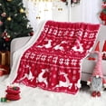 thumbnail image 6 of Deer Printed Throw Blanket, Flannel Fleece Soft Luxury Reversible Sherpa Blanket, 6 of 9