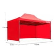 thumbnail image 3 of Toldo carpa plegable VANLIG con paredes 4.5X3m ROJO, 3 of 3