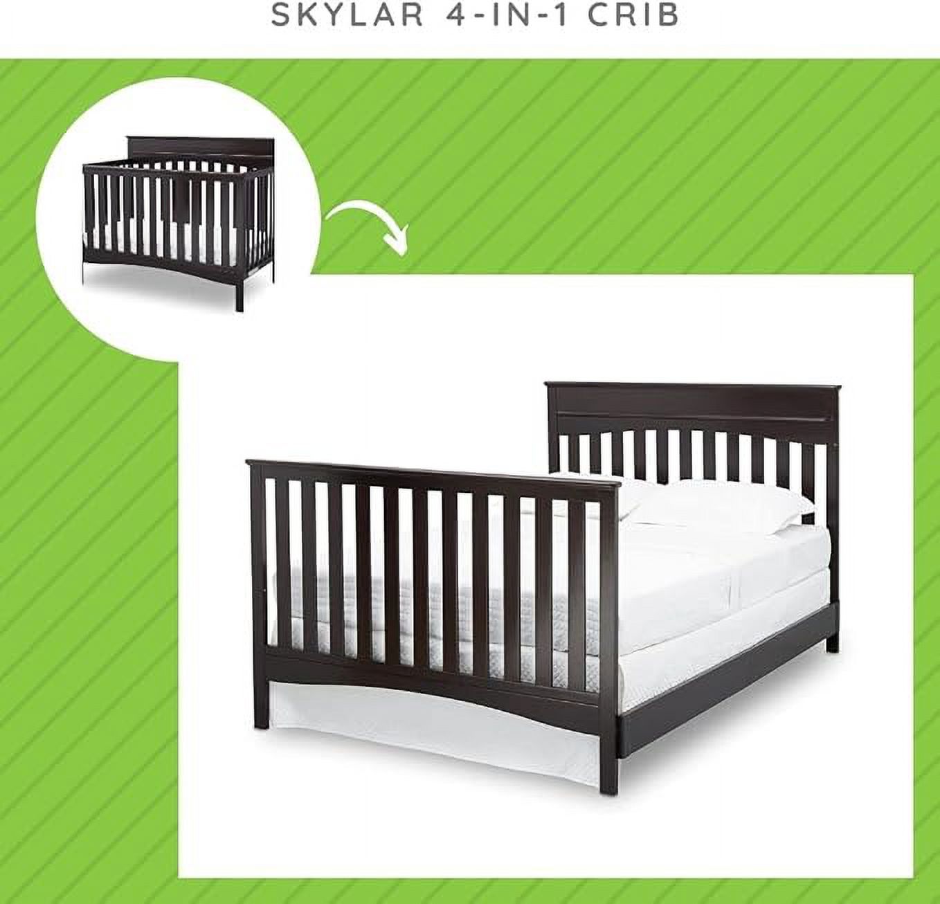Full-Size Conversion Kit Bed Rails for Skylar Crib by Delta Children - #0050 (Ebony - 0011)